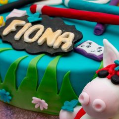 Rezept: Wir backen eine Torte zur Einschulung von Fiona mit modellierten Figuren
