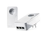 devolo 8549 LAN Powerline Adapter, Magic 2 LAN triple Starter Kit -bis 2.400 Mbit/s, 3x Gigabit LAN Anschluss ideal für Gaming, Home Office, dLAN 2.0, weiß