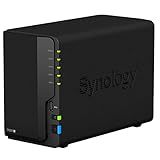 Synology DS220+ 8TB 2 Bay Desktop NAS System, installiert mit 2 x 4TB Seagate IronWolf Festplatten