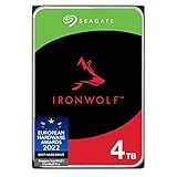Seagate IronWolf 4 TB interne Festplatte, NAS HDD, 3.5 Zoll, 5900 U/Min, CMR, 64 MB Cache, SATA 6 GB/s, silber, 3 Jahre Data Rescue Service, Modellnr.: ST4000VNZ08
