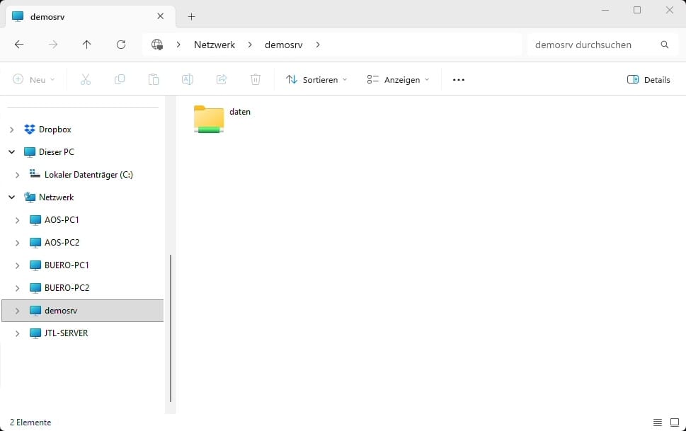 Samba-Freigabe im Windows-Explorer sichtbar
