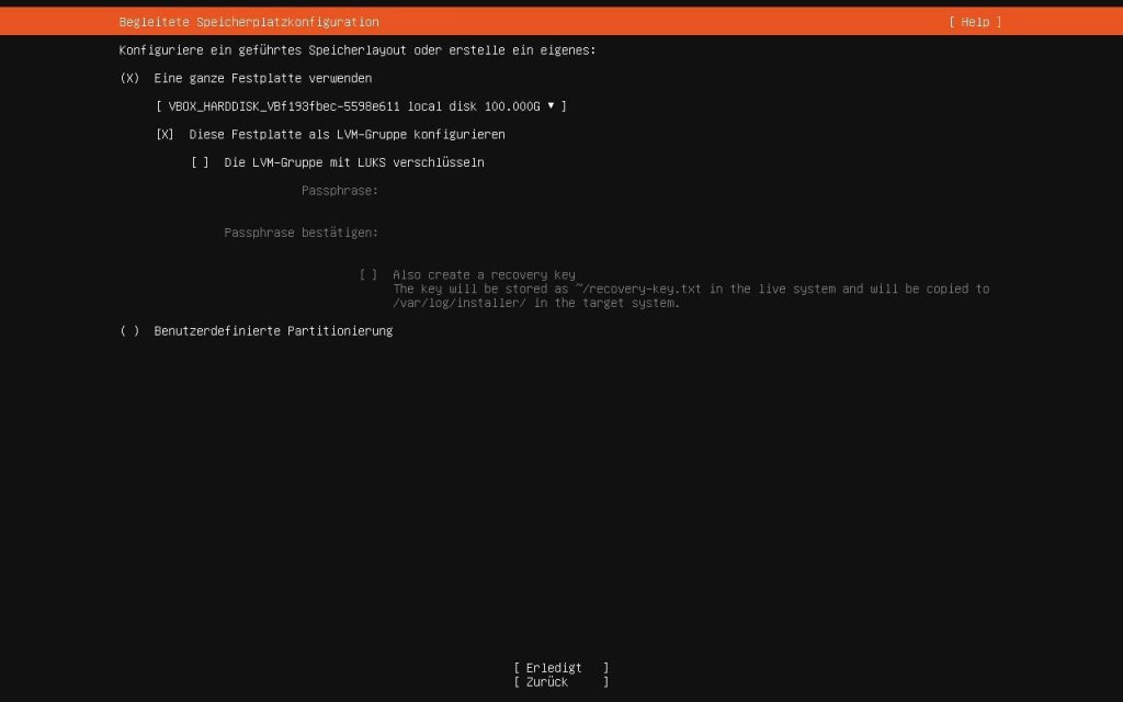 Ubuntu Server Festplatte LVM konfigurieren